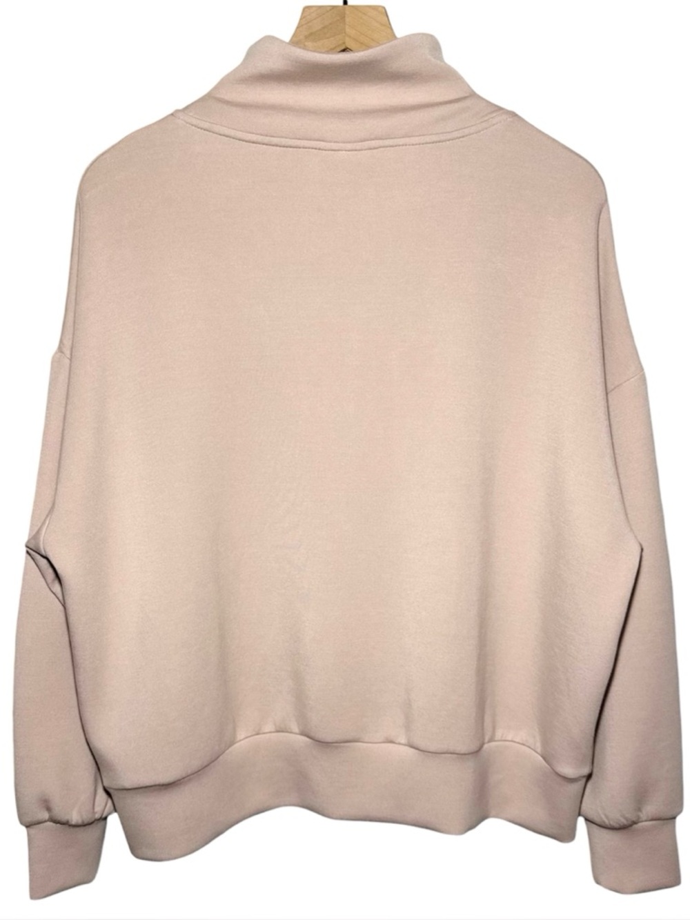 Varley Hawley Half-Zip Sweat in Mushroom - Picture 4 of 9
